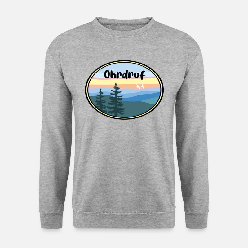 Ohrdruf Landschaft - Unisex Pullover - Weißgrau meliert