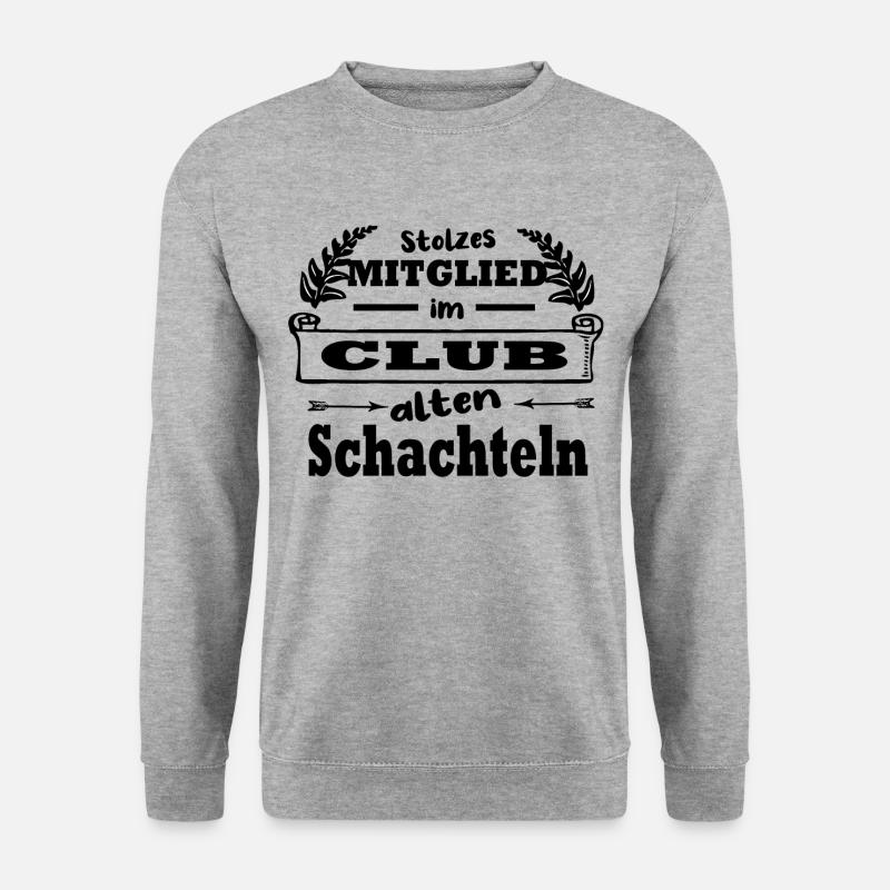 stolzes mitglied im Club der alten schachteln - Unisex Pullover - Weißgrau meliert