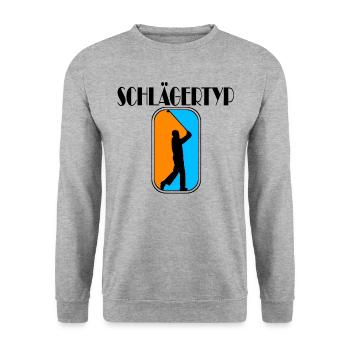 golf schlägertyp - Unisex Pullover - Weißgrau meliert - Vorne - Alina (178cm) & Michal (187cm)