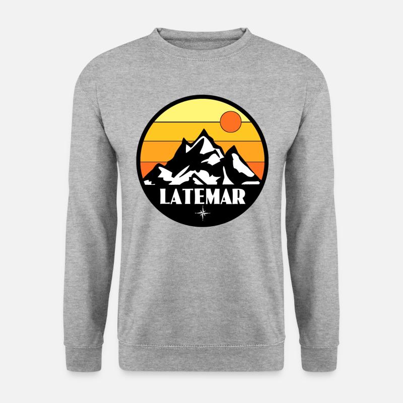 Latemar Südtirol - Unisex Pullover - Weißgrau meliert