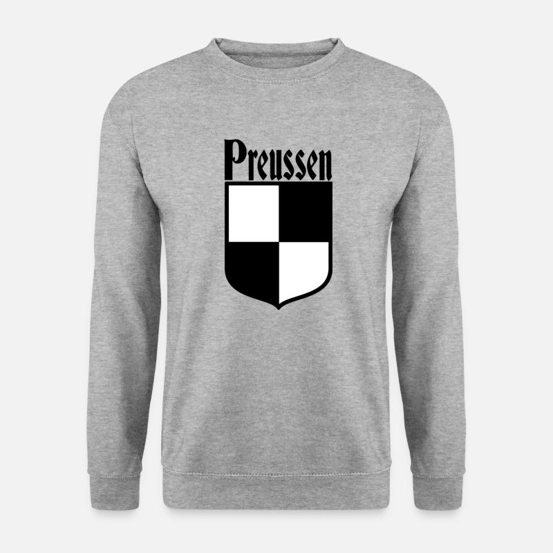 Preussen Preußen Wappen - Unisex Pullover - Weißgrau meliert