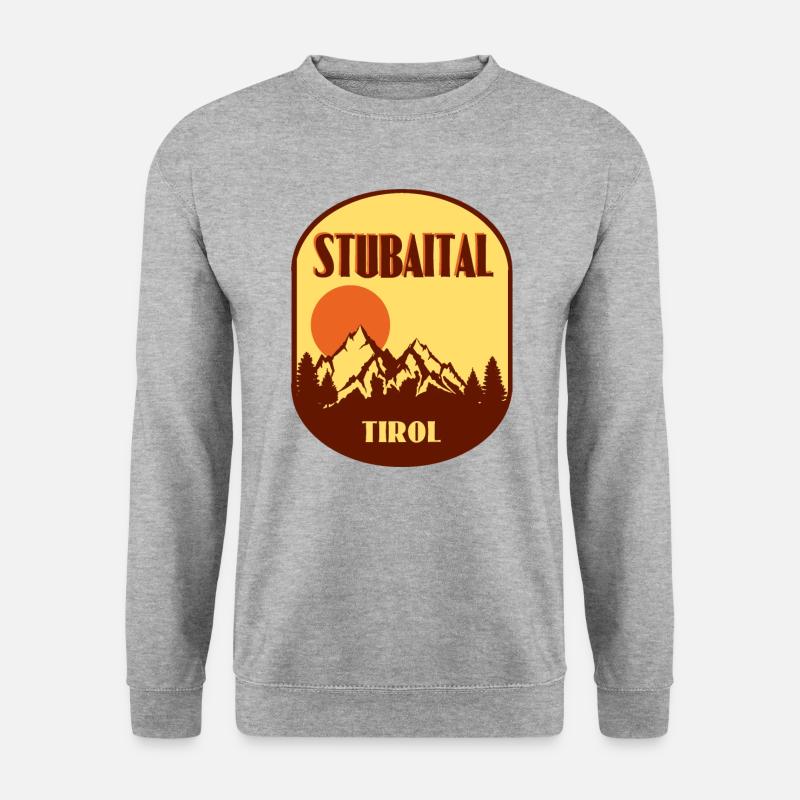 Stubaital Tirol - Unisex Pullover - Weißgrau meliert