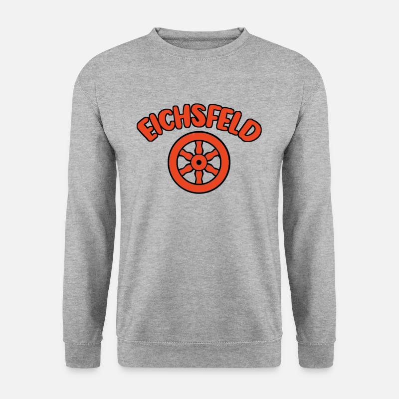 Eichsfeld Wappen - Unisex Pullover - Weißgrau meliert