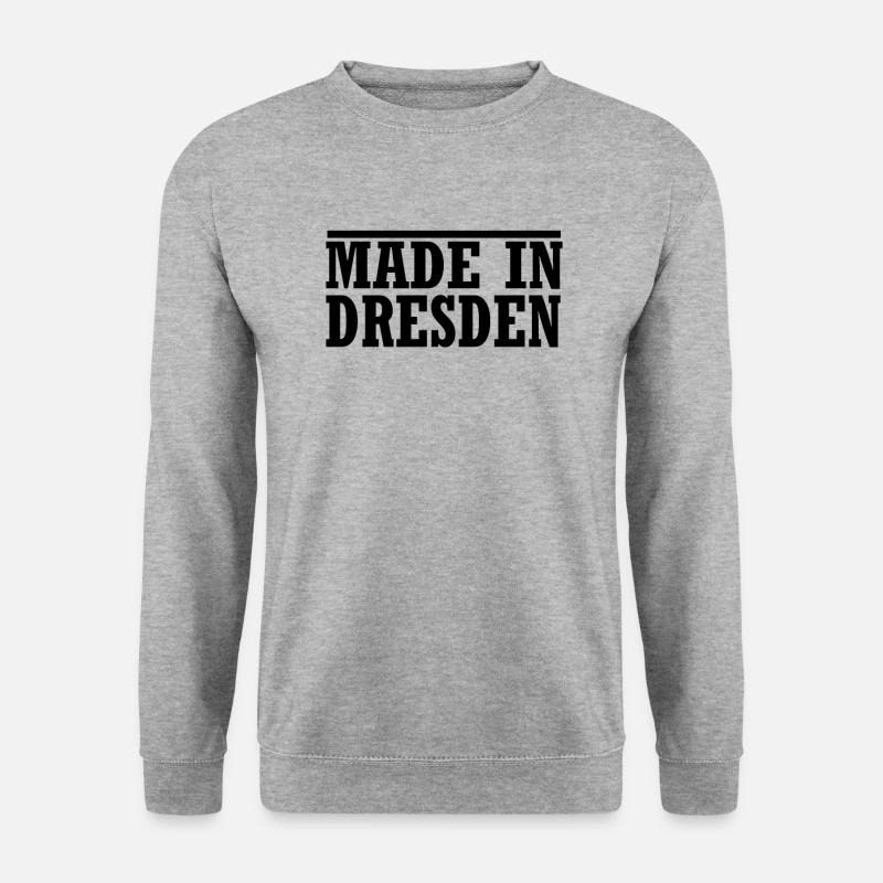 made in Dresden - Unisex Pullover - Weißgrau meliert