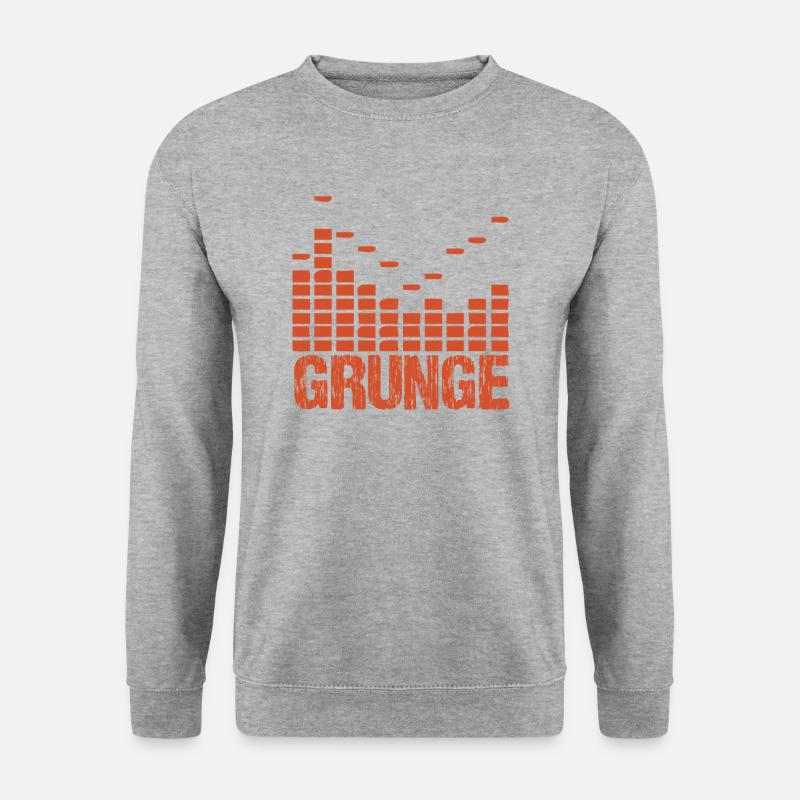 grunge Musik - Unisex Pullover - Weißgrau meliert