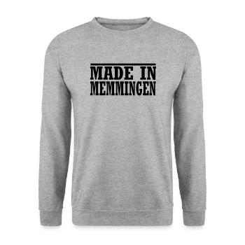 Memmingen Sütterlin - Unisex Pullover - Weißgrau meliert - Vorne - Alina (178cm) & Michal (187cm)
