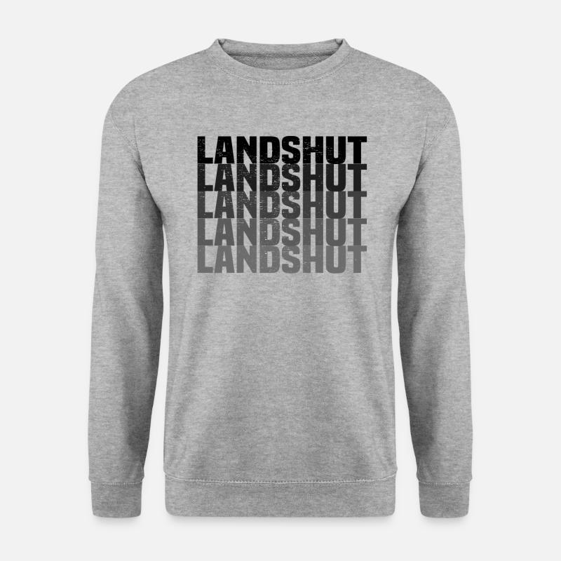 Landshut - Unisex Pullover - Weißgrau meliert