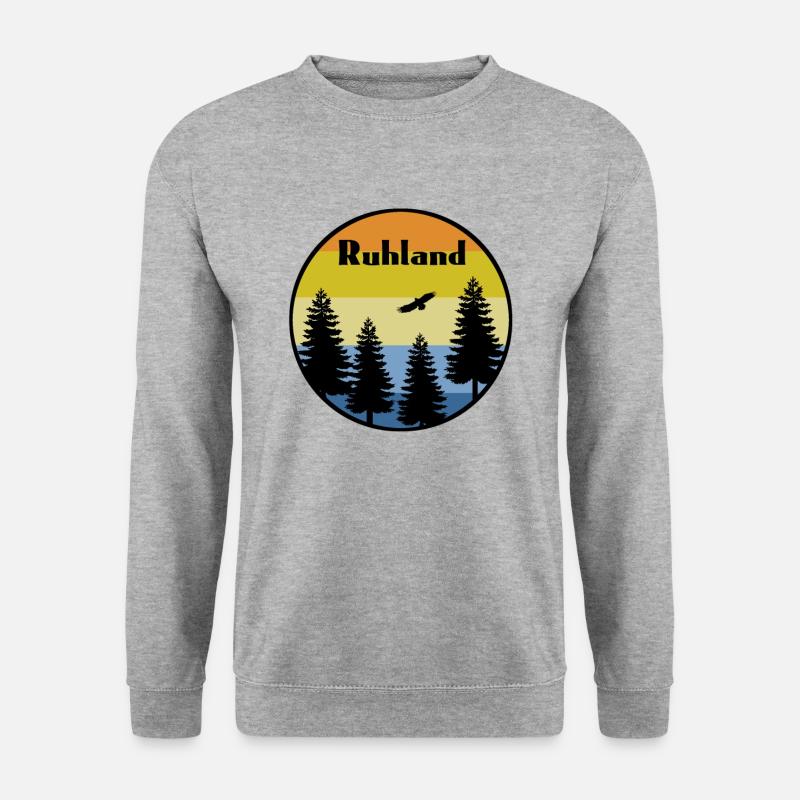 Ruhland Landschaft - Unisex Pullover - Weißgrau meliert