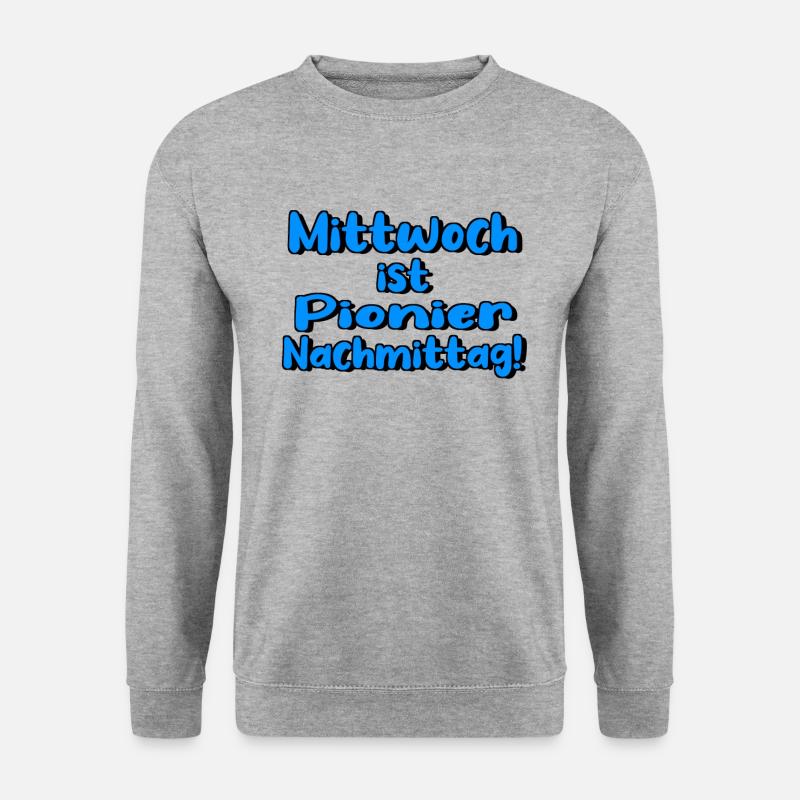 Pionier Nachmittag - Unisex Pullover - Weißgrau meliert