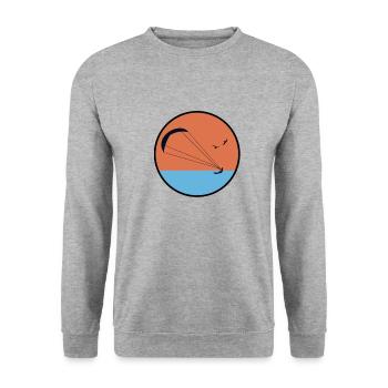 Kitesurfer - Unisex Pullover - Weißgrau meliert - Vorne - Alina (178cm) & Michal (187cm)