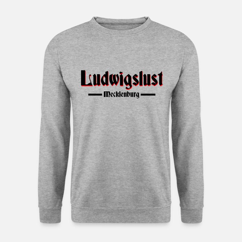 Ludwigslust Mecklenburg - Unisex Pullover - Weißgrau meliert