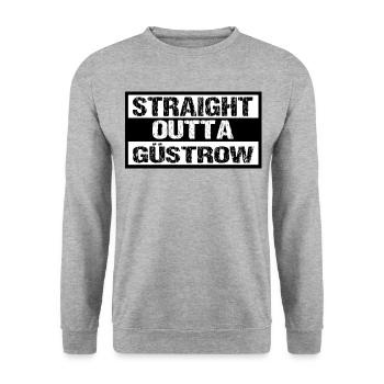 Güstrow - Unisex Pullover - Weißgrau meliert - Vorne - Alina (178cm) & Michal (187cm)