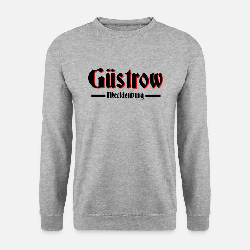 Güstrow - Unisex Pullover - Weißgrau meliert