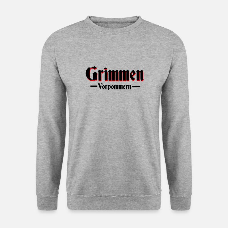 grimmen - Unisex Pullover - Weißgrau meliert