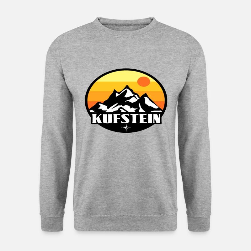 Kufstein - Unisex Pullover - Weißgrau meliert