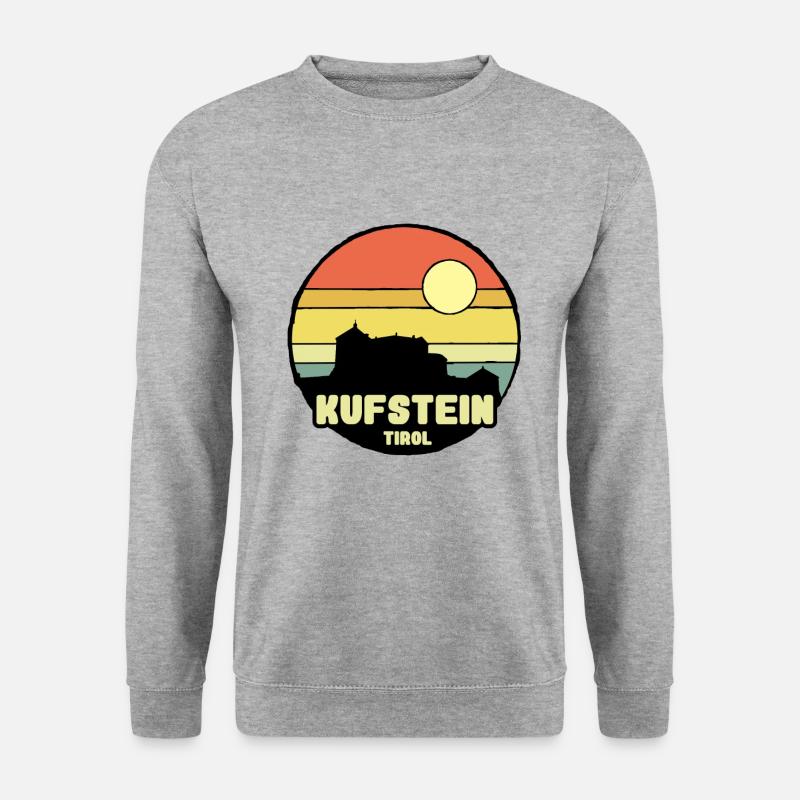Kufstein - Unisex Pullover - Weißgrau meliert