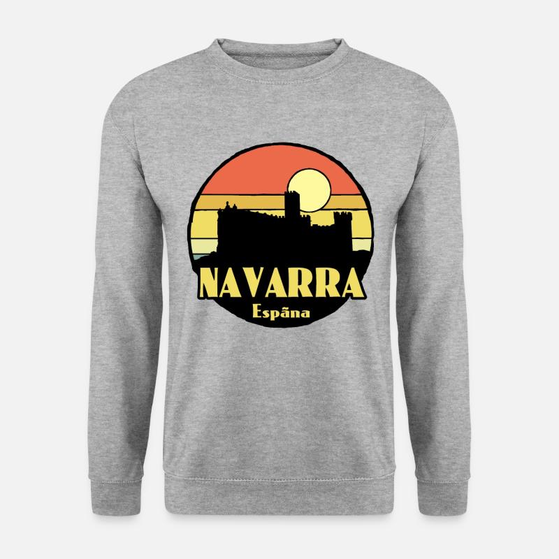 navarra Spanien - Unisex Pullover - Weißgrau meliert