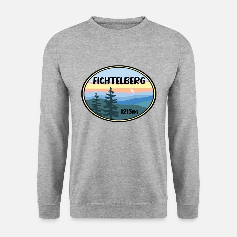 Fichtelberg - Unisex Pullover - Weißgrau meliert