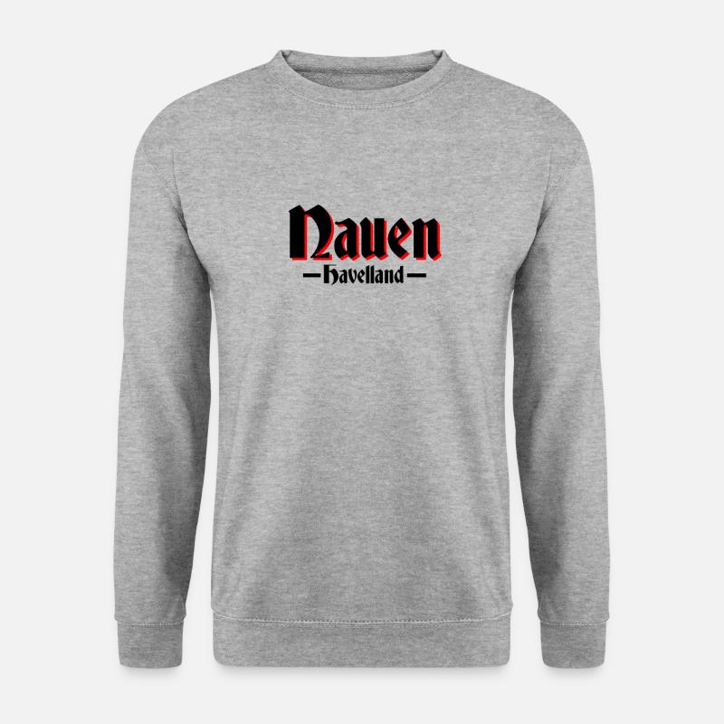 nauen - Unisex Pullover - Weißgrau meliert
