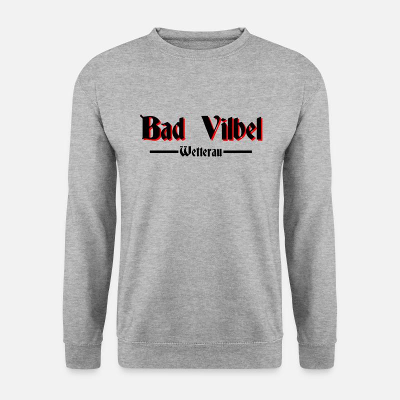 Bad Vilbel - Unisex Pullover - Weißgrau meliert