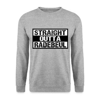 Radebeul - Unisex Pullover - Weißgrau meliert - Vorne - Alina (178cm) & Michal (187cm)