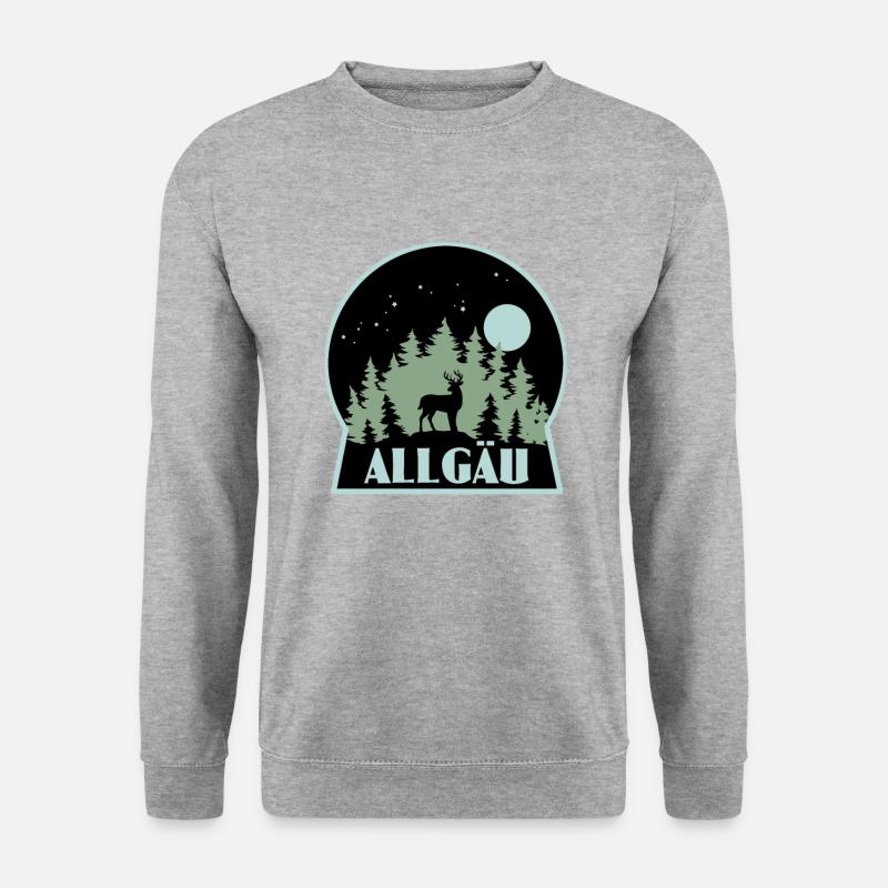 Allgäu - Unisex Pullover - Weißgrau meliert