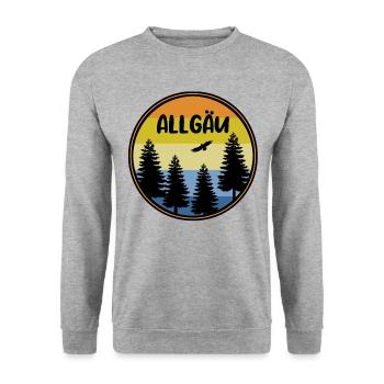 Allgäu - Unisex Pullover - Weißgrau meliert - Vorne - Alina (178cm) & Michal (187cm)
