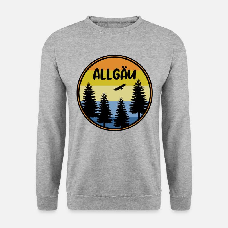 Allgäu - Unisex Pullover - Weißgrau meliert