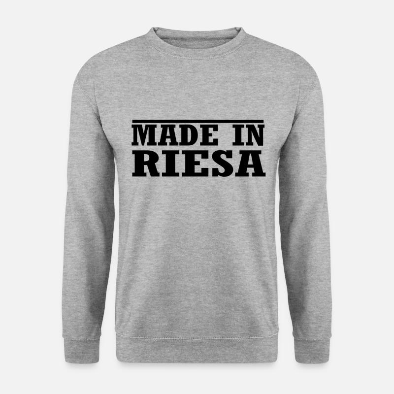 Riesa - Unisex Pullover - Weißgrau meliert