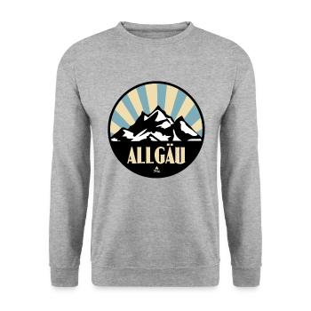 Allgäu - Unisex Pullover - Weißgrau meliert - Vorne - Alina (178cm) & Michal (187cm)