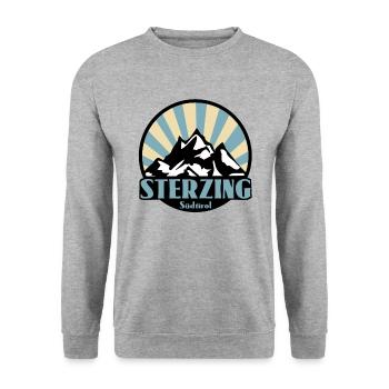Sterzing Südtirol - Unisex Pullover - Weißgrau meliert - Vorne - Alina (178cm) & Michal (187cm)