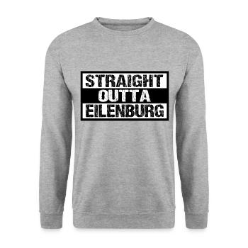 Eilenburg - Unisex Pullover - Weißgrau meliert - Vorne - Alina (178cm) & Michal (187cm)