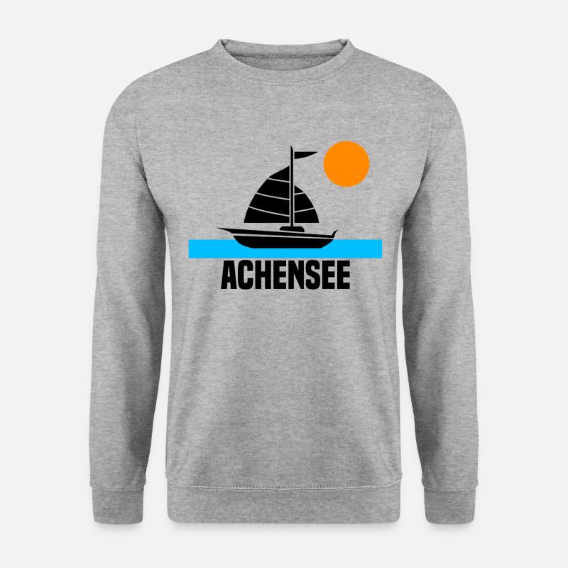 Achensee - Unisex Pullover - Weißgrau meliert