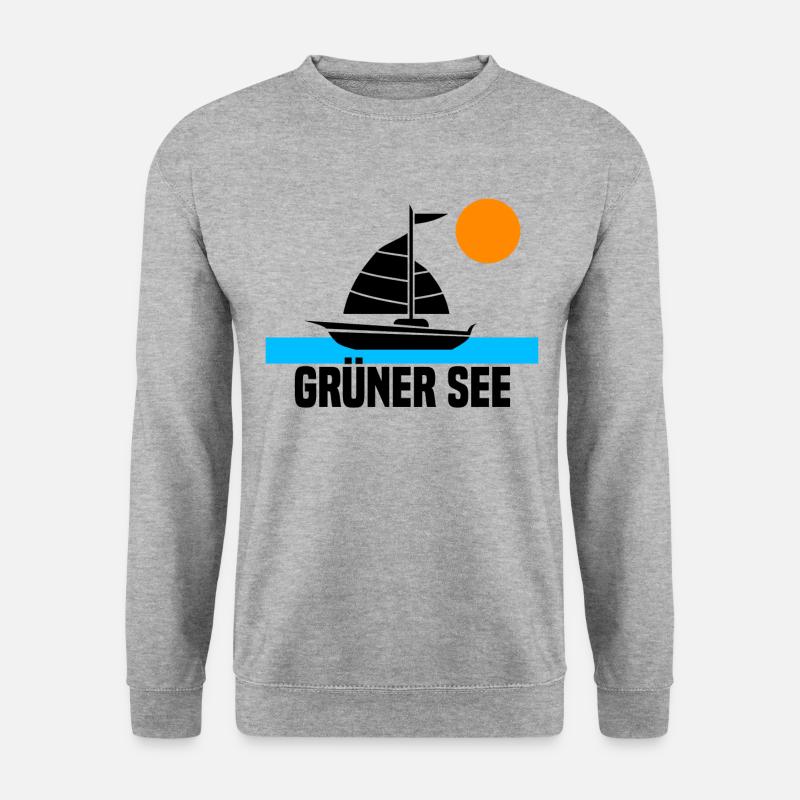 Grüner See - Unisex Pullover - Weißgrau meliert