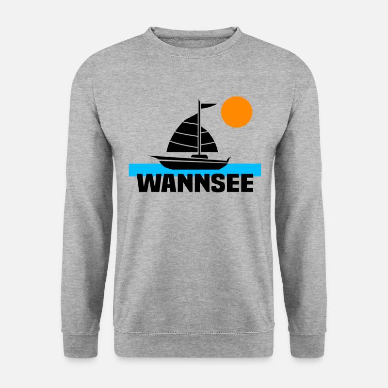 Wannsee - Unisex Pullover - Weißgrau meliert