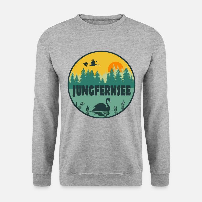 Jungfernsee - Unisex Pullover - Weißgrau meliert