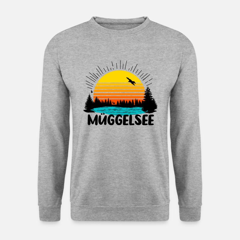 Müggelsee - Unisex Pullover - Weißgrau meliert