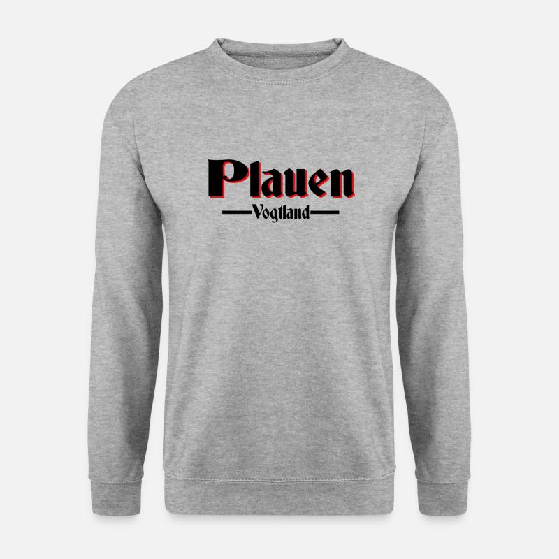 Plauen - Unisex Pullover - Weißgrau meliert