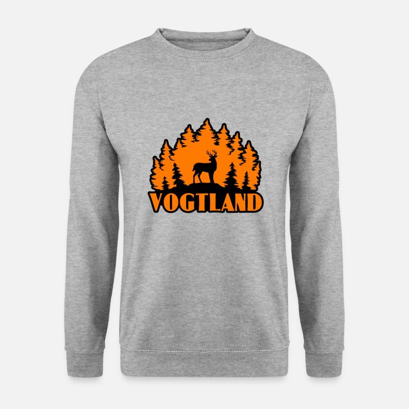 Vogtland - Unisex Pullover - Weißgrau meliert
