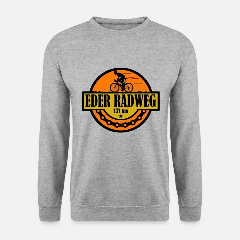 Eder Radweg - Unisex Pullover - Weißgrau meliert