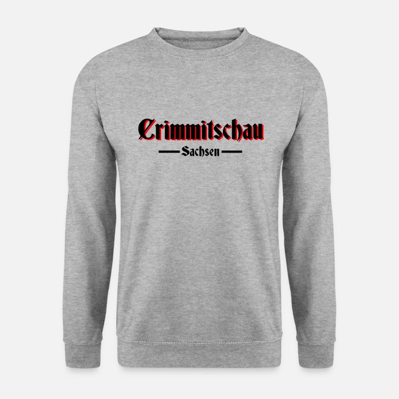 Crimmitschau - Unisex Pullover - Weißgrau meliert