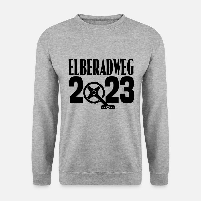 Elberadweg 2023 - Unisex Pullover - Weißgrau meliert