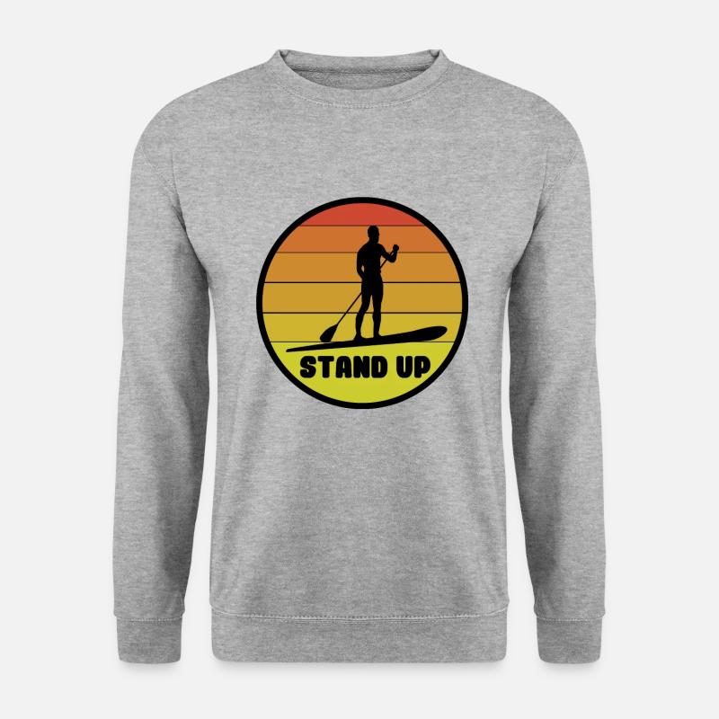 standup paddeln - Unisex Pullover - Weißgrau meliert