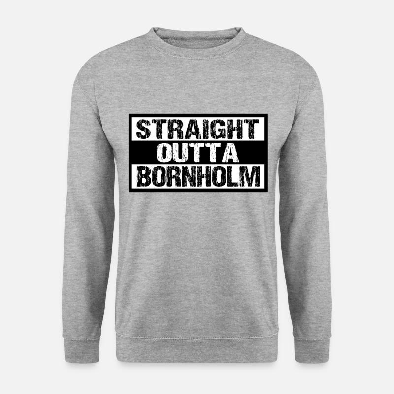 Bornholm Dänemark - Unisex Pullover - Weißgrau meliert