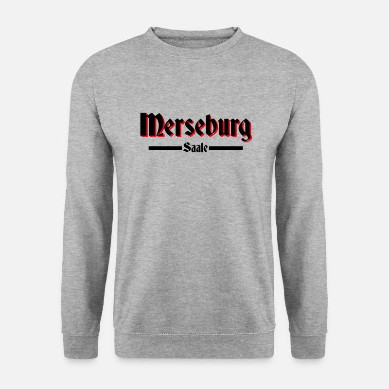 Merseburg - Unisex Pullover - Weißgrau meliert