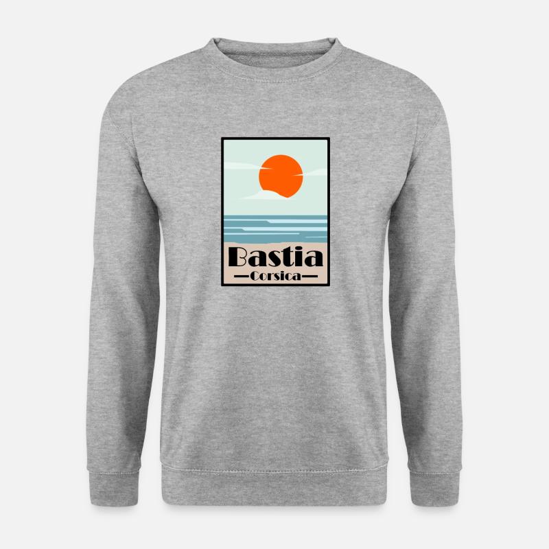 Bastia Korsika - Unisex Pullover - Weißgrau meliert