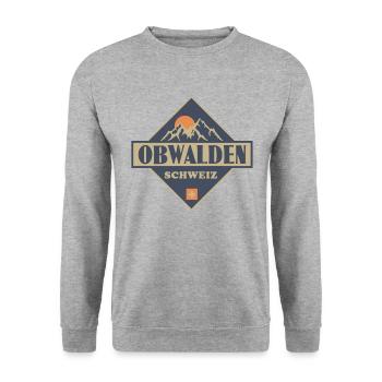 Obwalden - Unisex Pullover - Weißgrau meliert - Vorne - Alina (178cm) & Michal (187cm)