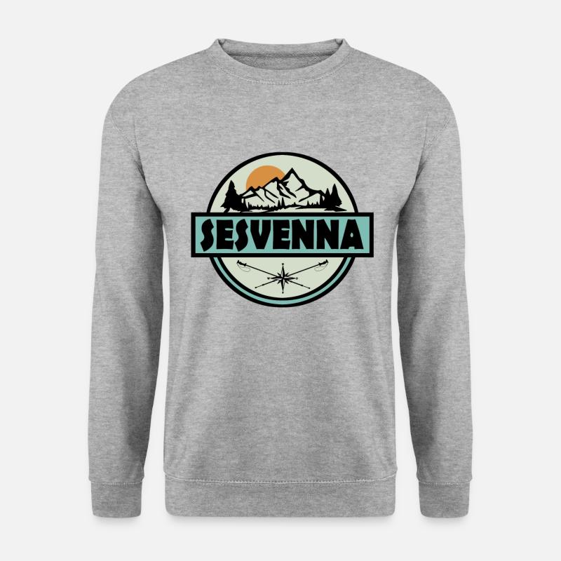 Sesvenna - Unisex Pullover - Weißgrau meliert