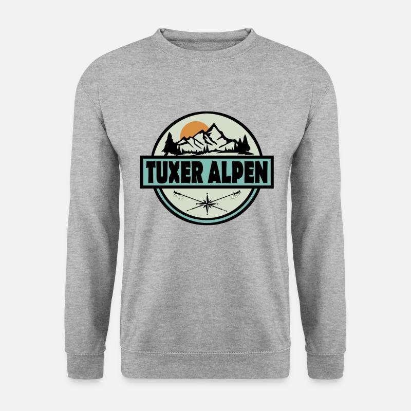 Tuxer Alpen - Unisex Pullover - Weißgrau meliert