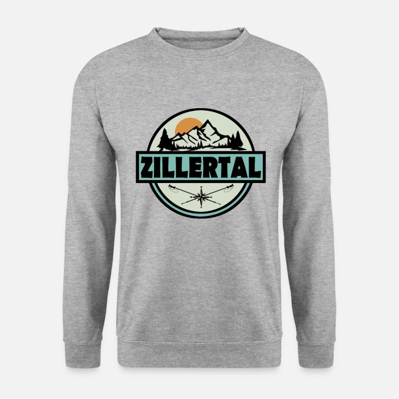 Zillertal - Unisex Pullover - Weißgrau meliert